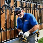 how to add wood to wrought iron fence