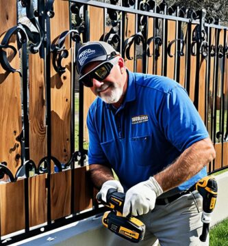 how to add wood to wrought iron fence