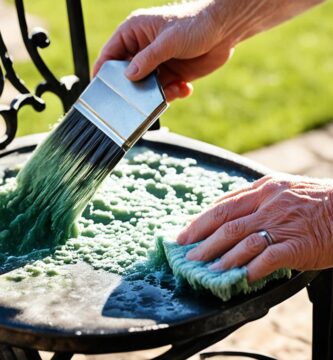 how to clean wrought iron furniture