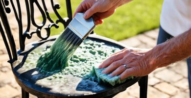 how to clean wrought iron furniture