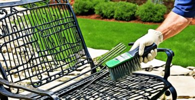 how to clean wrought iron furniture before painting