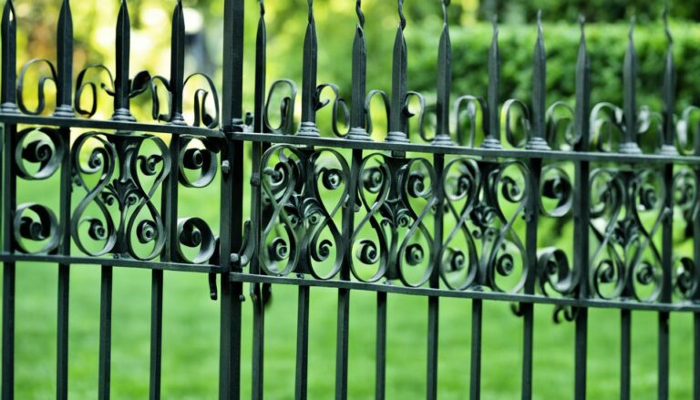 how to keep dog in wrought iron fence