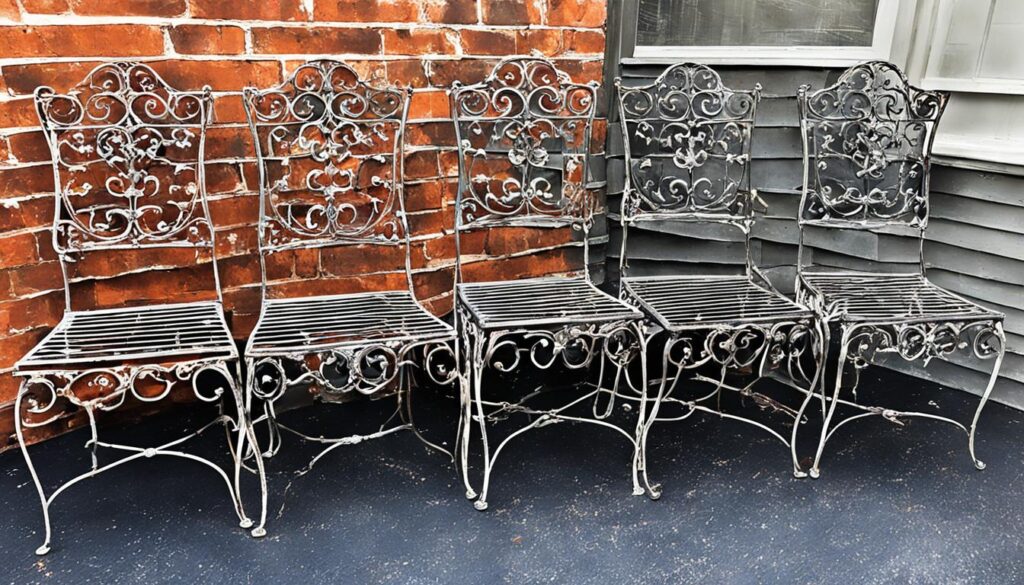 rust removal techniques for wrought iron furniture