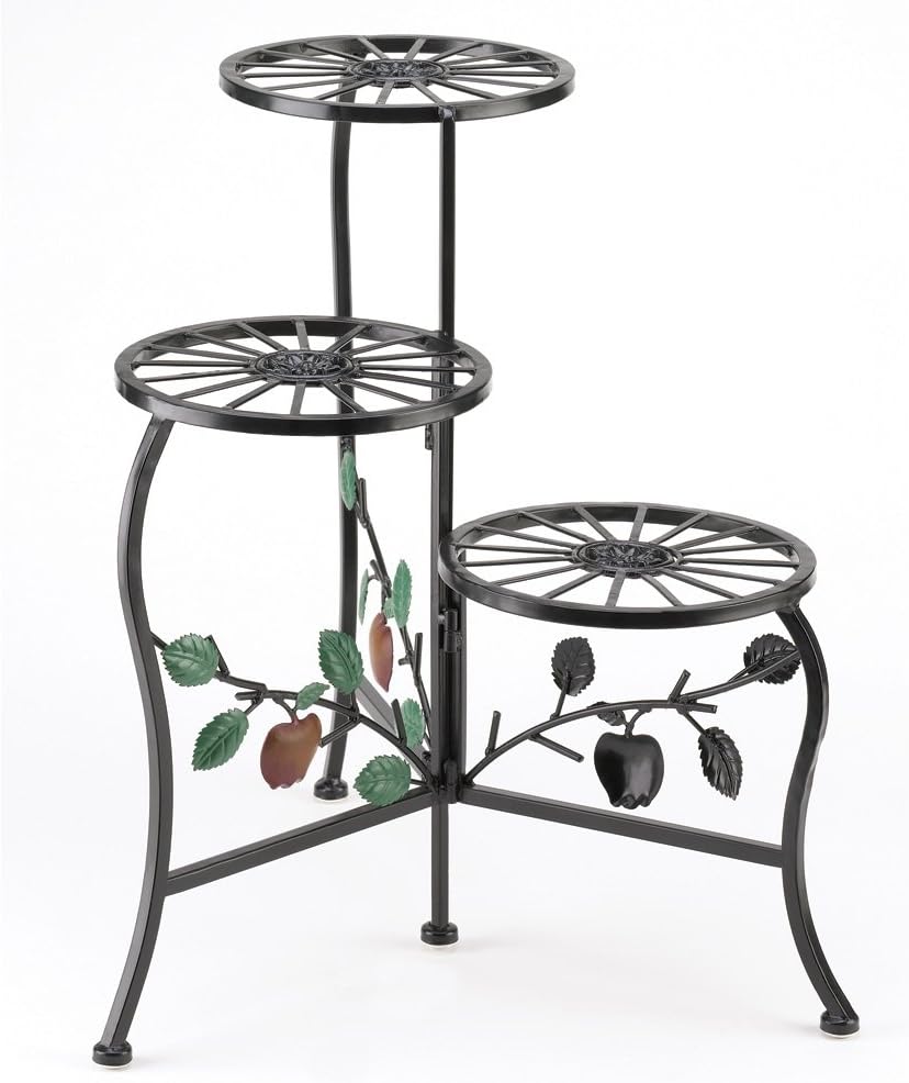 Accent Plus 39857 Country Apple Plant Stand, Multicolor,WROUGHT IRON