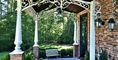 are wrought iron porch columns load bearing