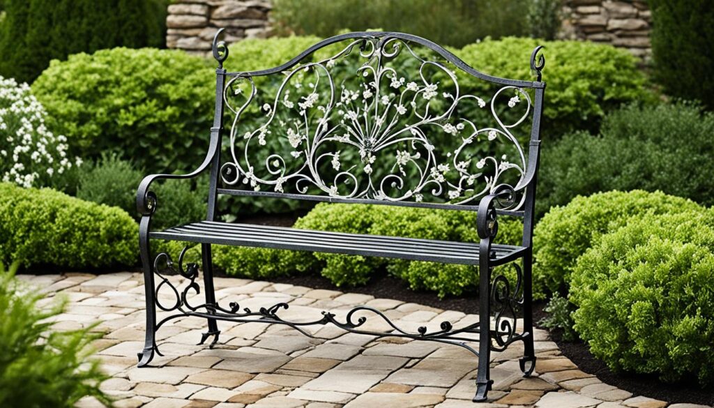 can wrought iron be left outside