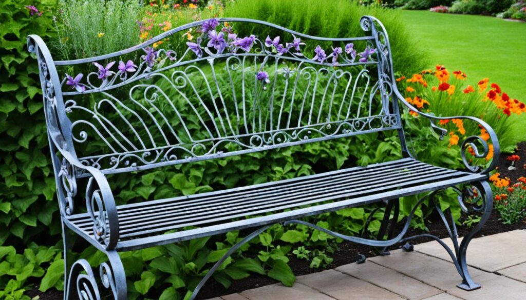 can wrought iron be left outside