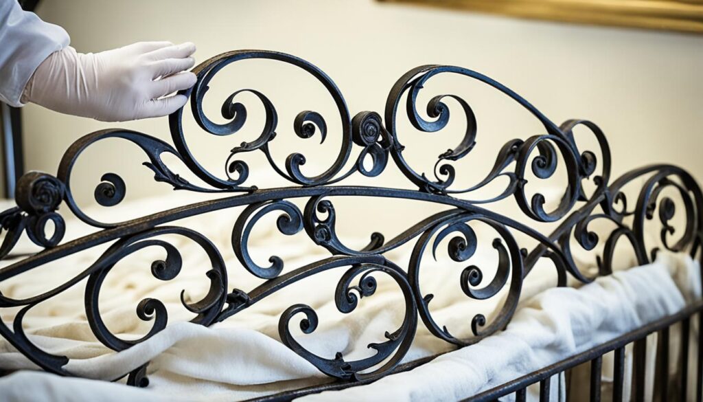 cleaning antique iron beds