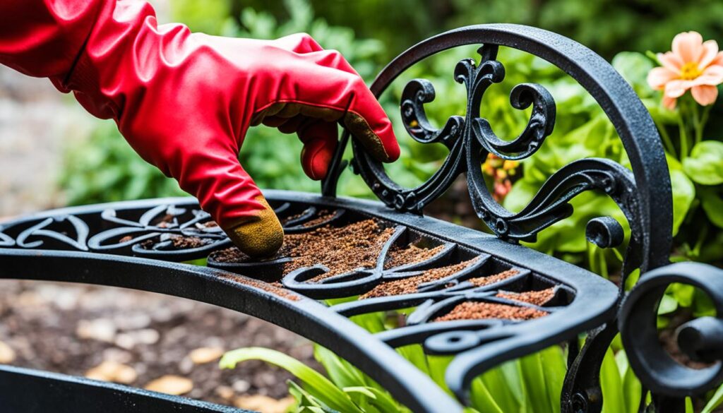 cleaning outdoor wrought iron