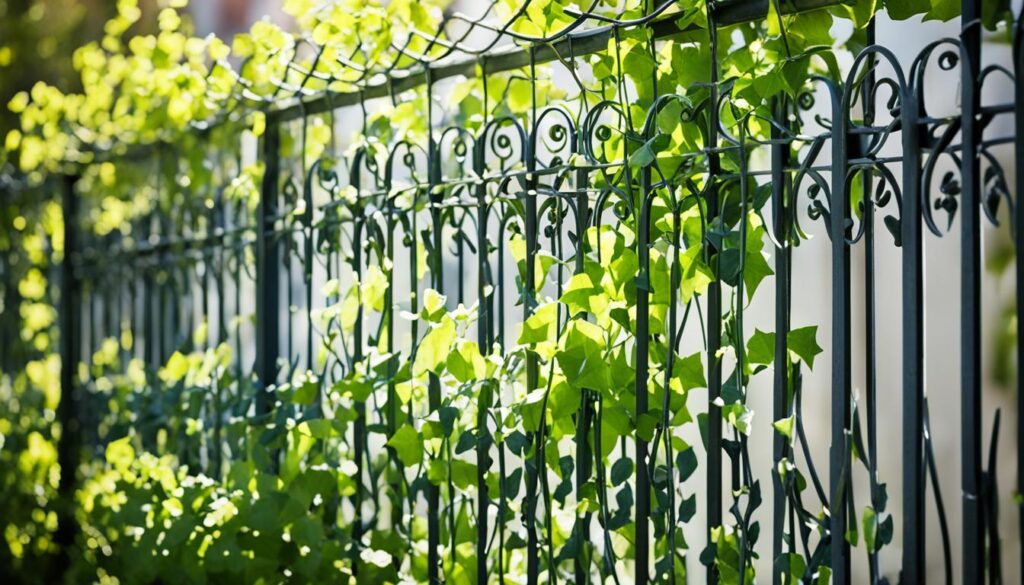 enhancing privacy with wrought iron fence