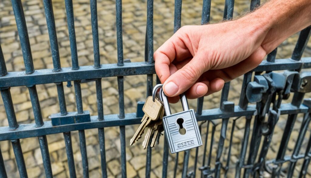 gate lock maintenance