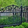 how to add wood slats to wrought iron fence