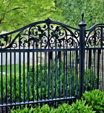 how to add wood slats to wrought iron fence