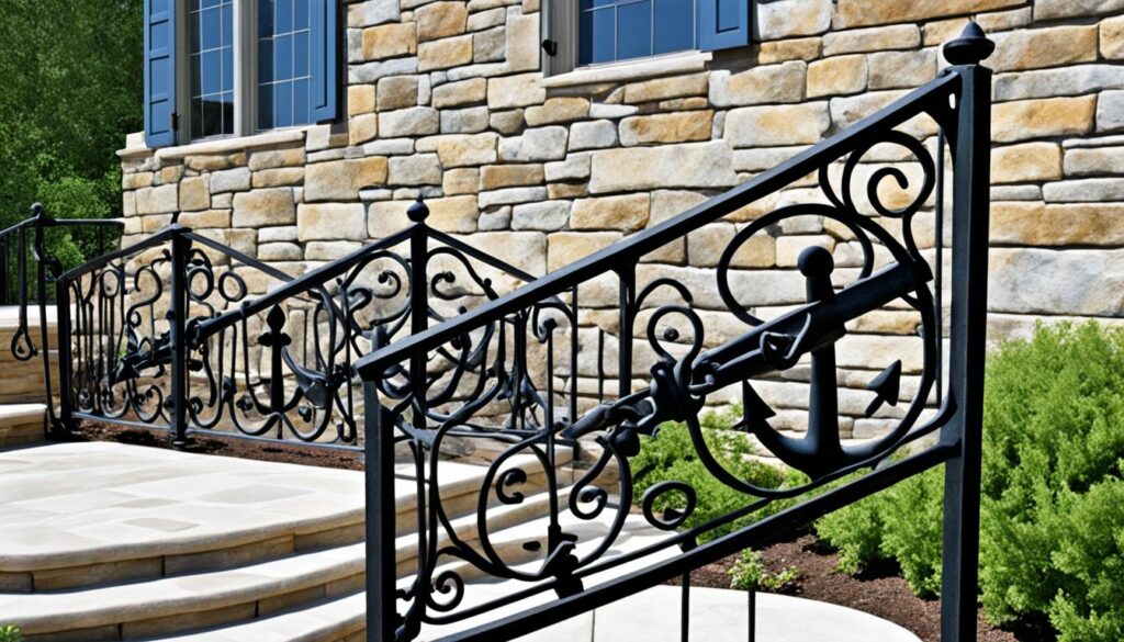 how to anchor wrought iron railing