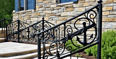 how to anchor wrought iron railing