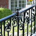 how to attach flag pole to wrought iron railing