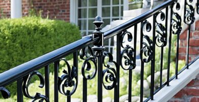 how to attach flag pole to wrought iron railing