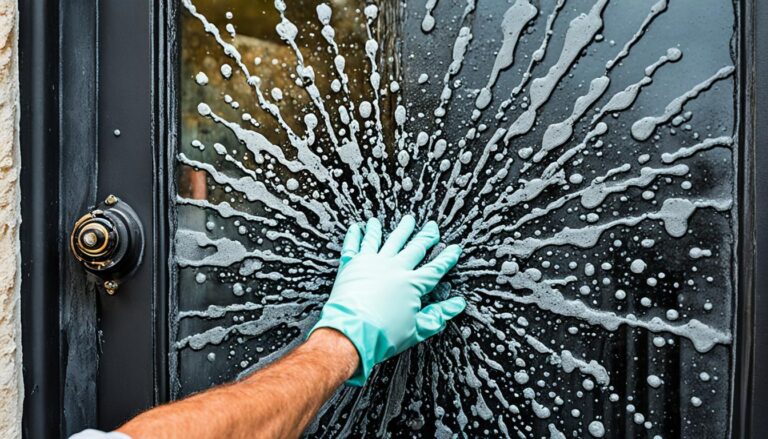how to clean a wrought iron door