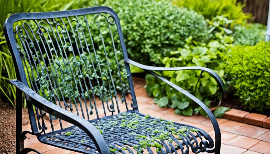 how to clean mildew off wrought iron furniture