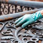 how to clean wrought iron bed frame