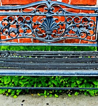 how to clean wrought iron bench