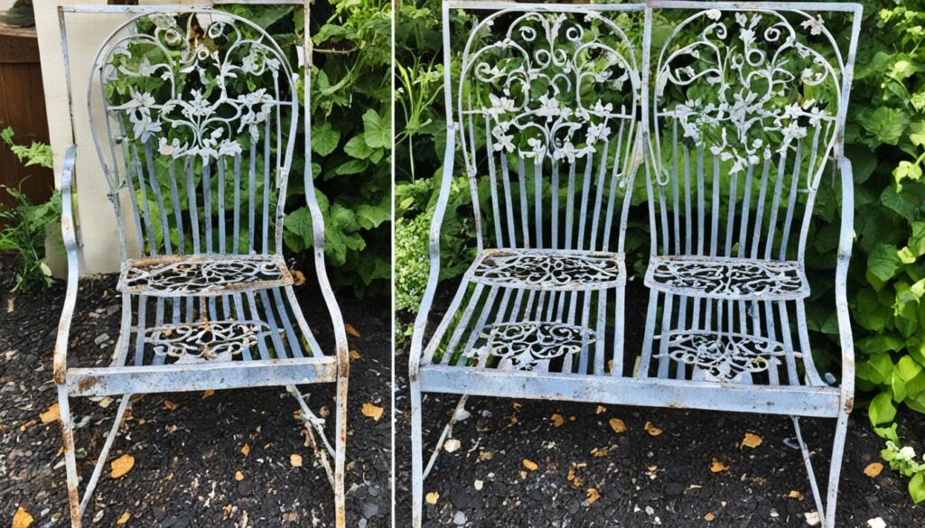 how to clean wrought iron chairs