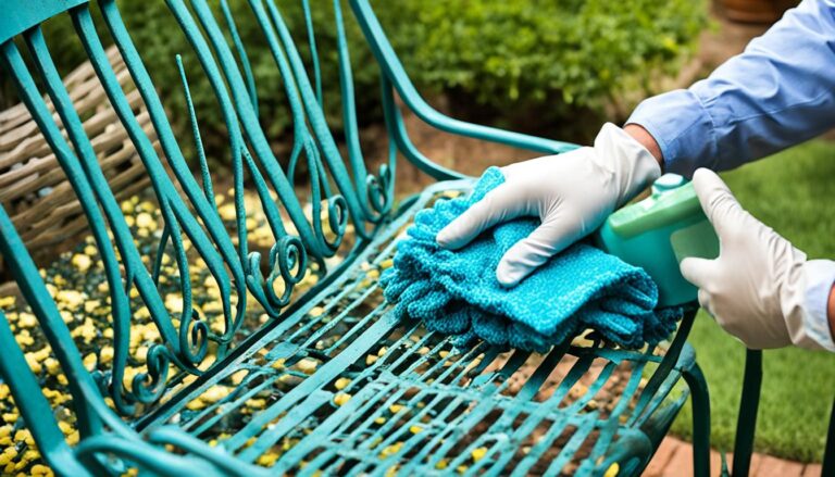 how to clean wrought iron chairs