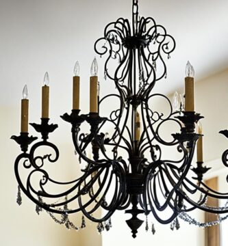 how to clean wrought iron chandelier