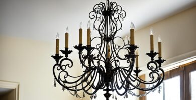 how to clean wrought iron chandelier