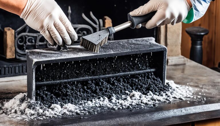 how to clean wrought iron fireplace tools