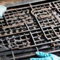 how to clean wrought iron stove top grates