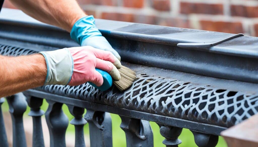 how to get old paint off wrought iron