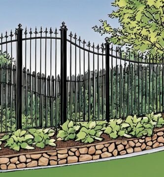 how to install wrought iron fence on a slope