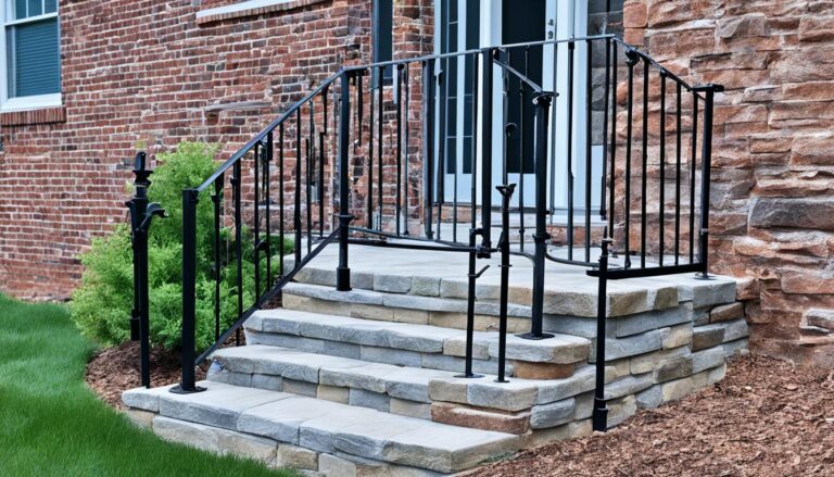 how to install wrought iron railing in brick