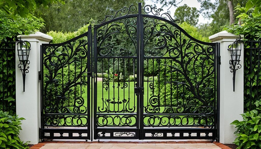 how to lock a wrought iron gate