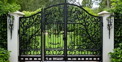 how to lock a wrought iron gate