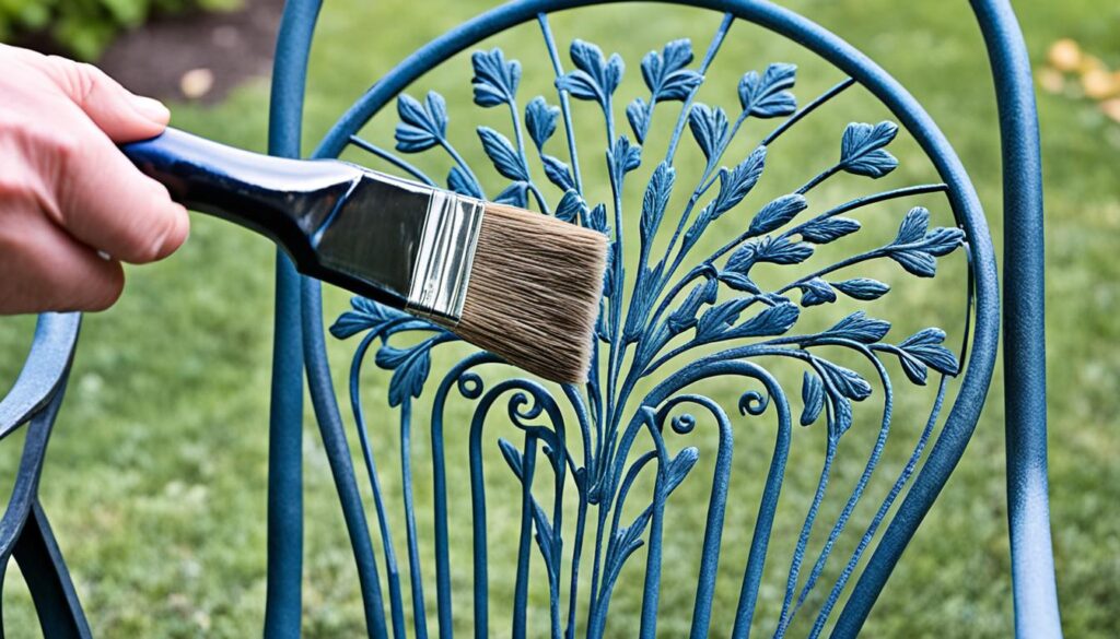 how to paint wrought iron patio set