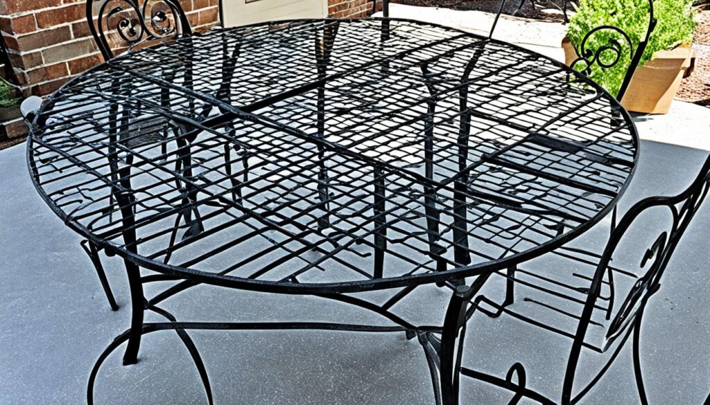 how to paint wrought iron patio set