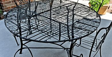 how to paint wrought iron patio set