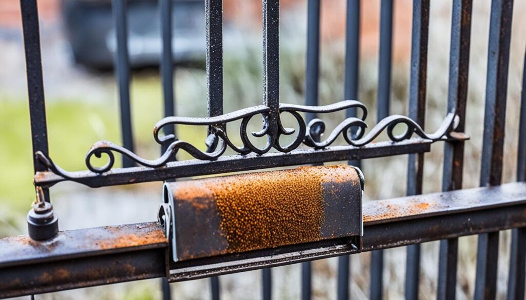 how to remove rust from wrought iron