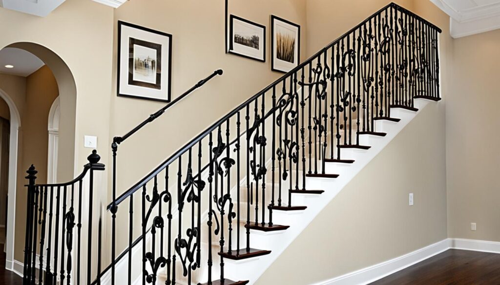 how to replace stair spindles with wrought iron