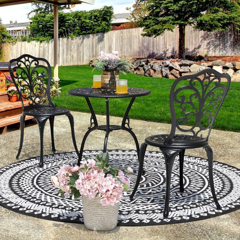 NUU GARDEN 3 Piece Outdoor Bistro Table Set Review