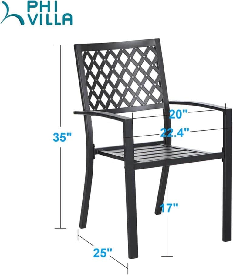 PHI VILLA Wrought Iron Patio Chairs Review