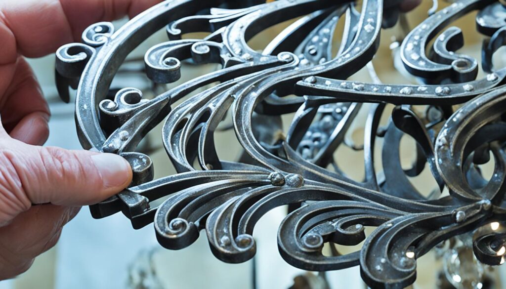 polishing wrought iron