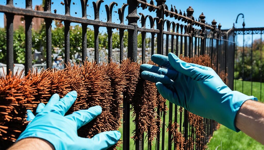 removing rust from wrought iron