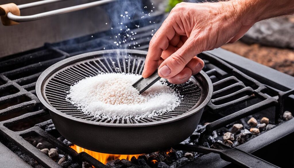 seasoning cast iron grates