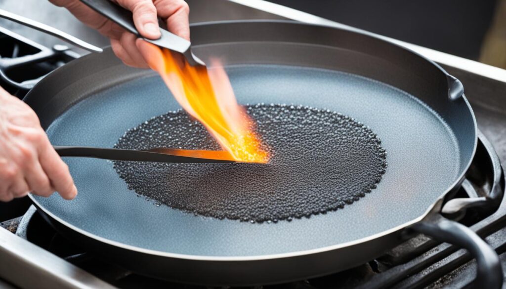 seasoning cast iron pans