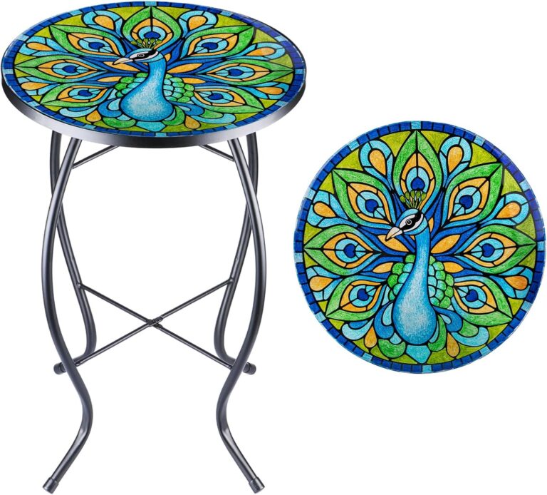 VCUTEKA Mosaic Patio Side Table Review