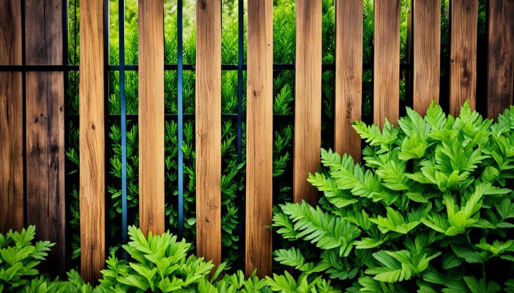 wooden fence slat installation