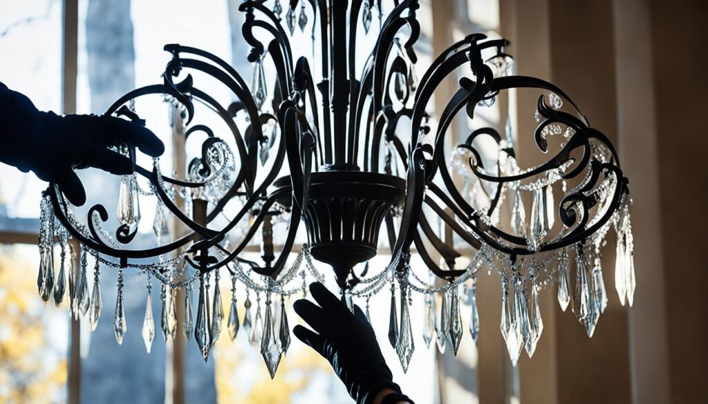 wrought iron chandelier cleaning